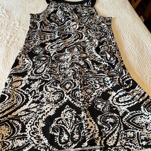 Elementz Black and White Paisley Dress